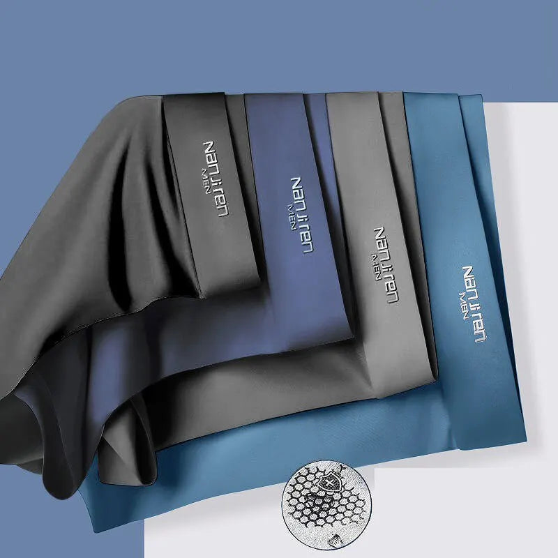 Xavier - FrostFlex Ice Silk Boxer Shorts Set For Men Four Pack