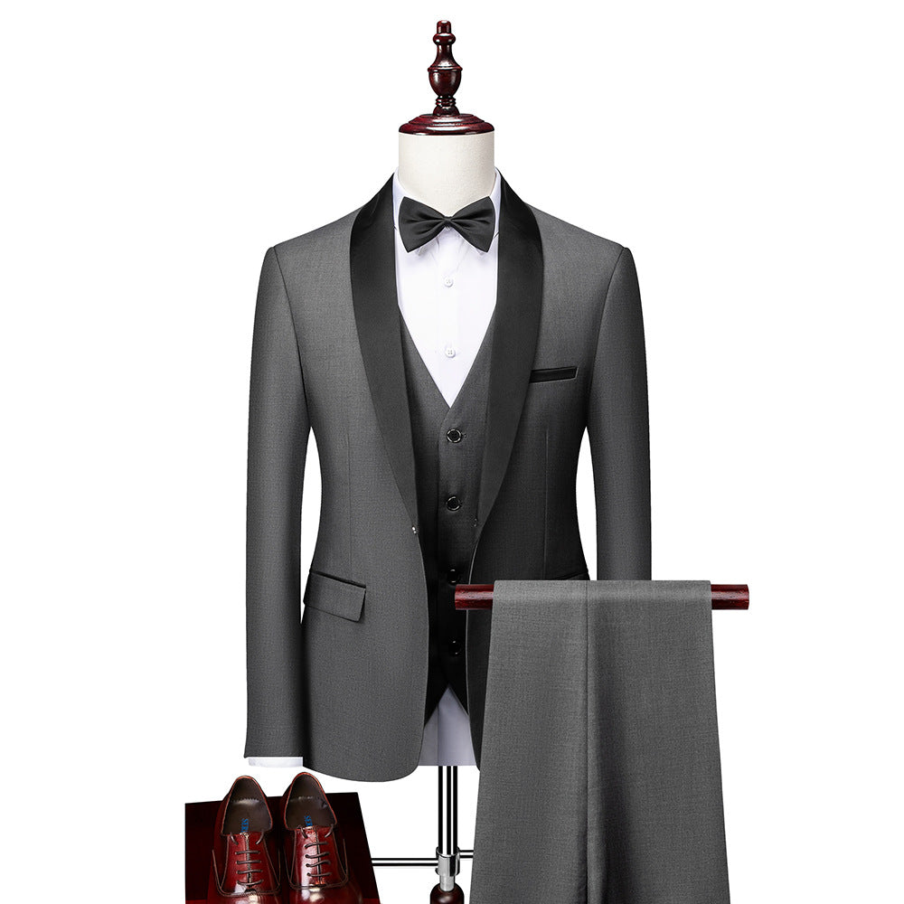 Finnick - Stylish 3-Piece Slim Fit Suit Set for Men in High-Quality Wool