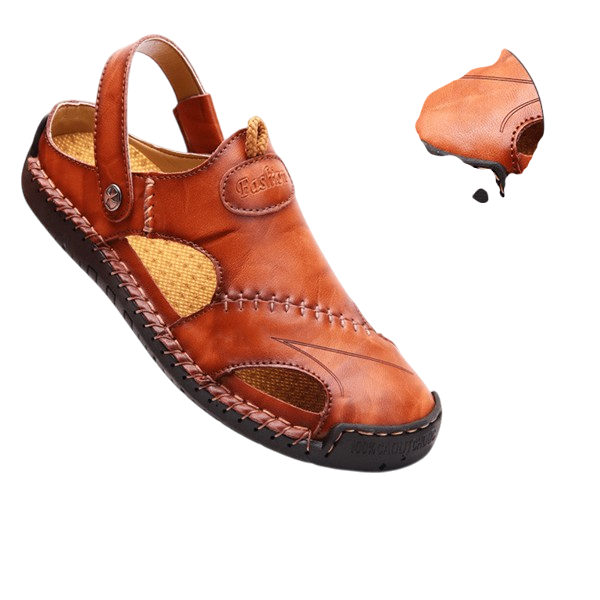 Imogen - Comfortable Orthopedic Leather Sandals with Adjustable Arch Support