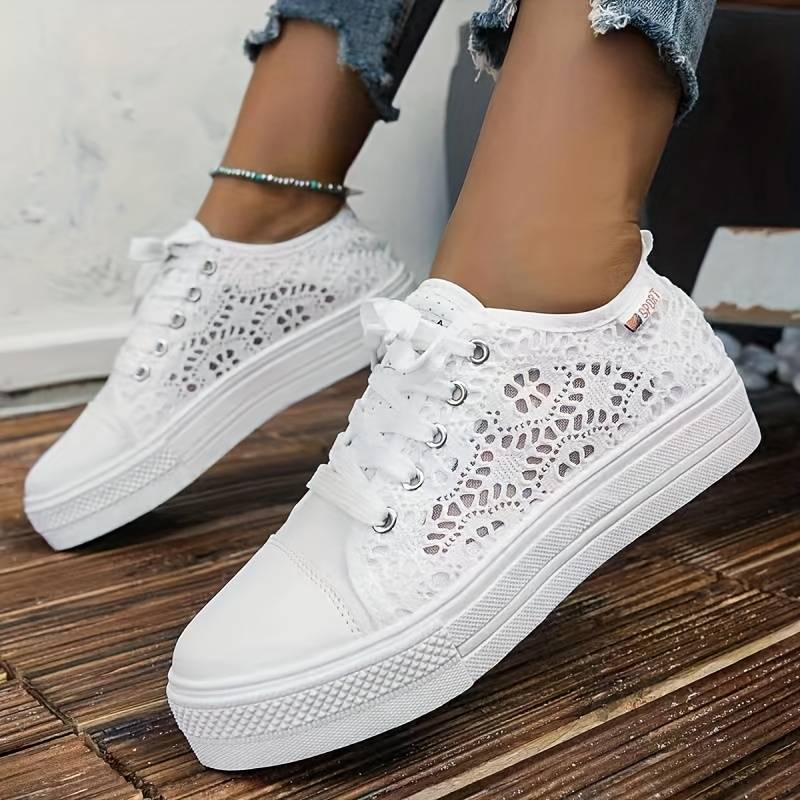 Ivy - Chic and Airy Lace Sneakers with Breathable Design