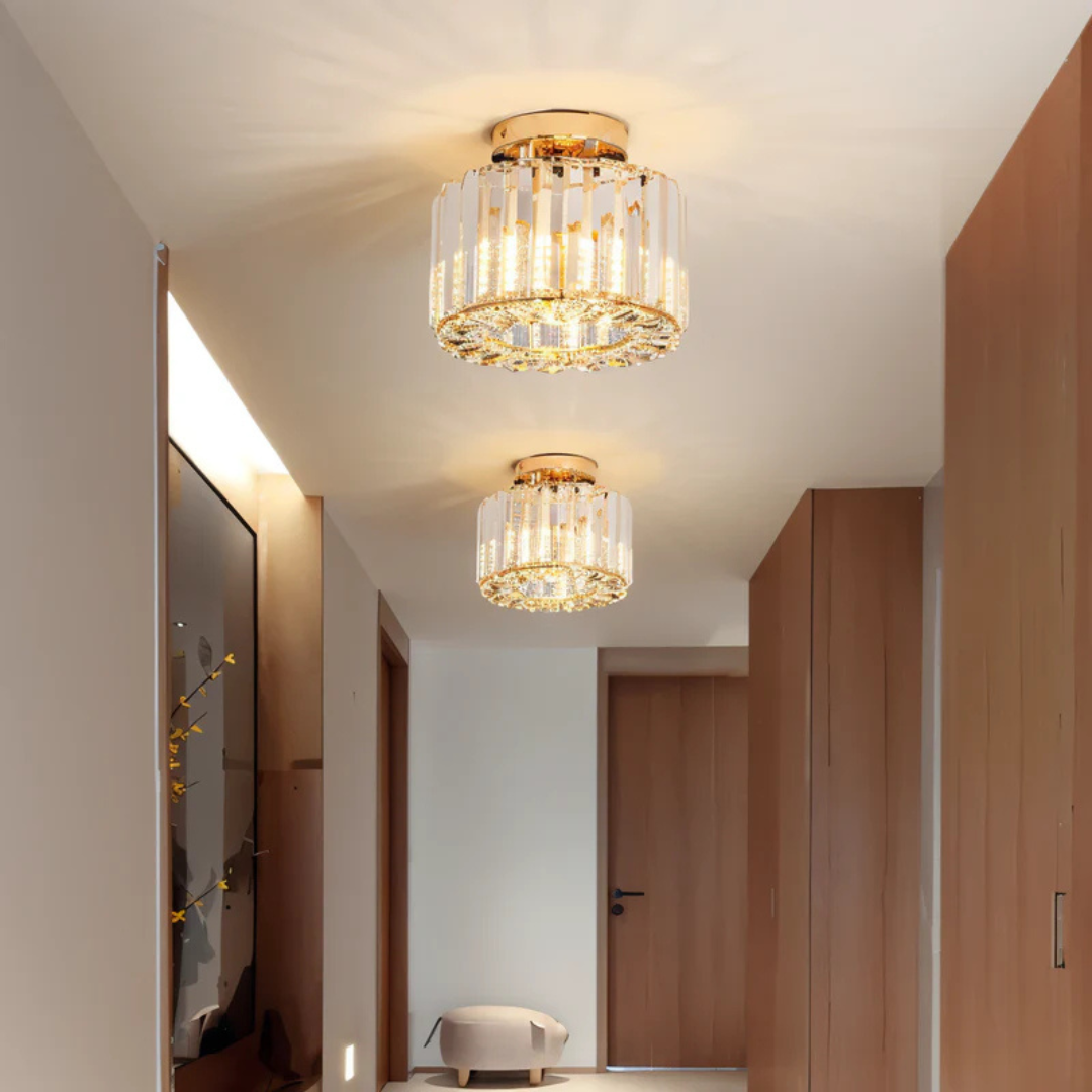 Sparkora - Luxe Crystal Ceiling Lamp With Sparkling Finish