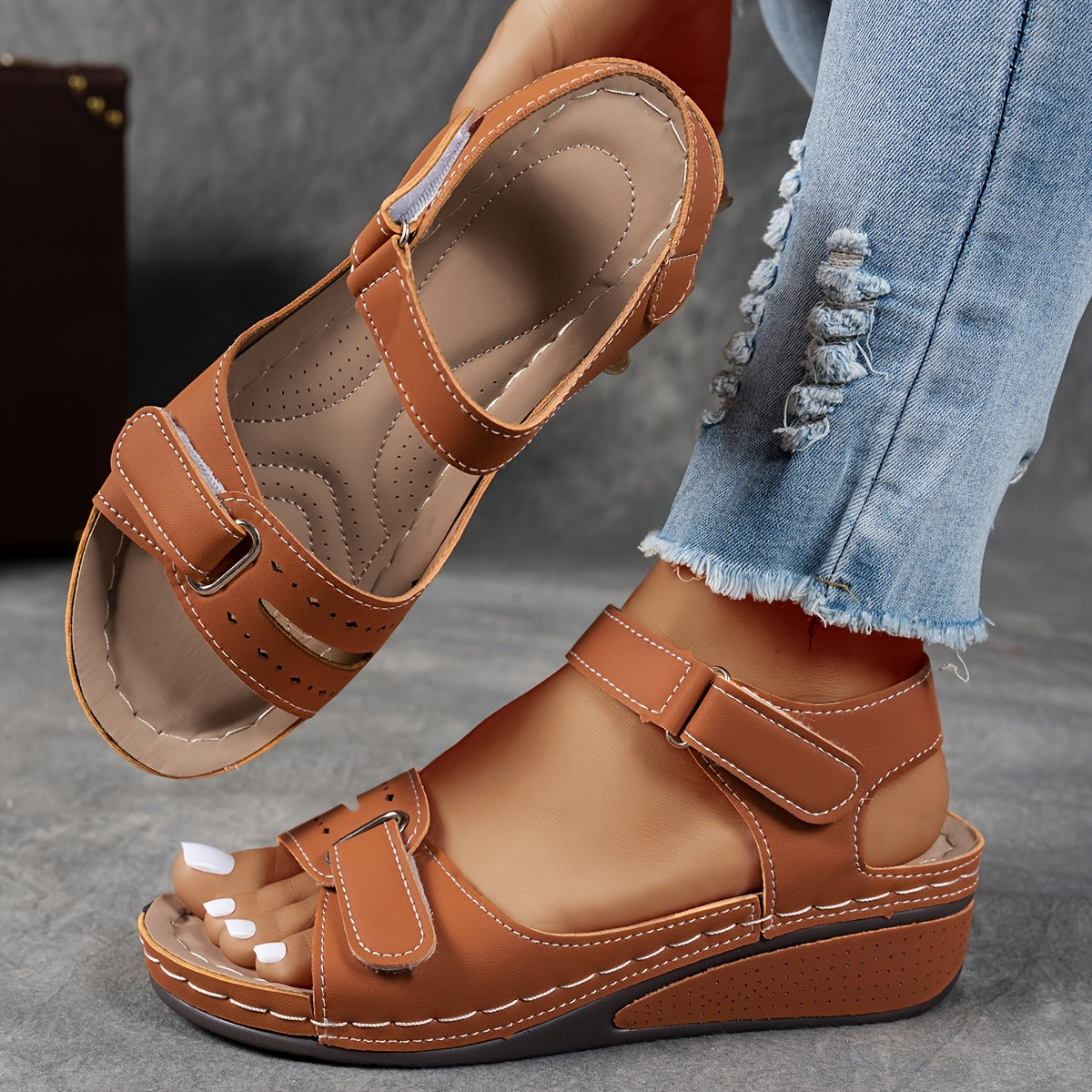 Electra - Women's Orthopedic Comfort Sandals With Straps