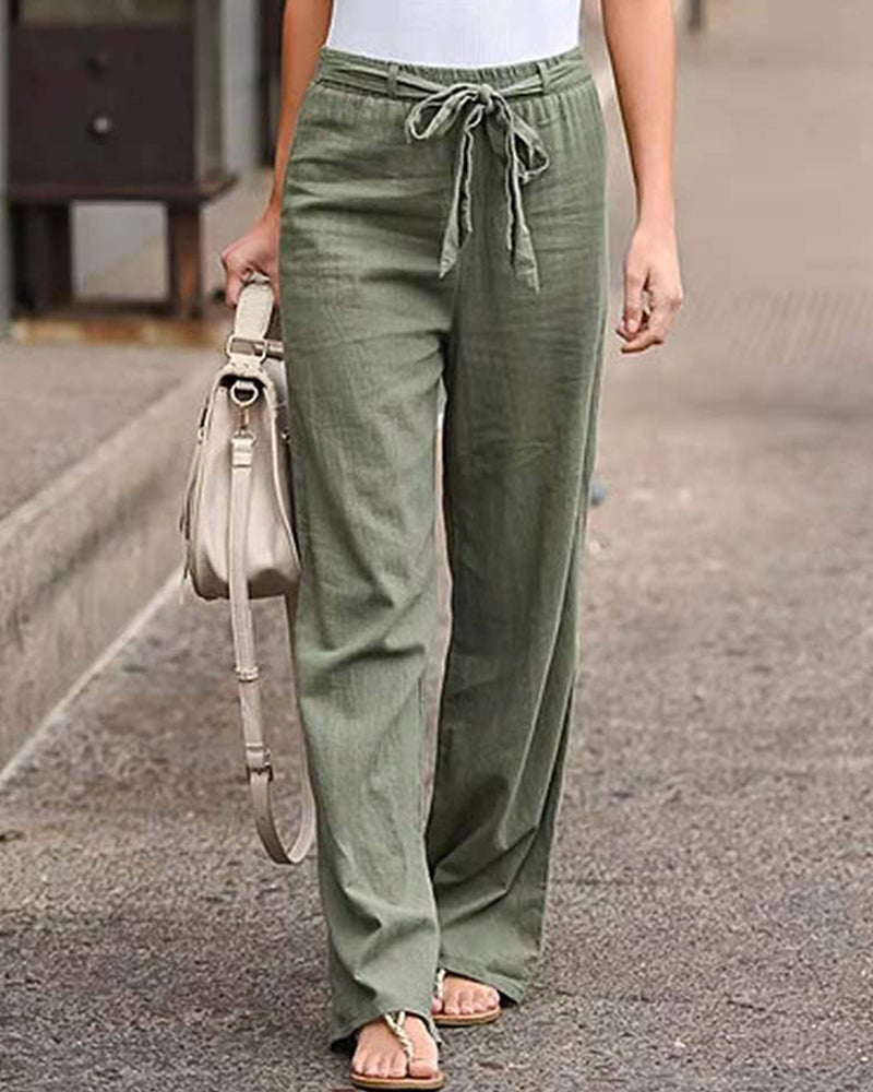 Dell - Comfortable Women's Trousers with Elastic Waistband