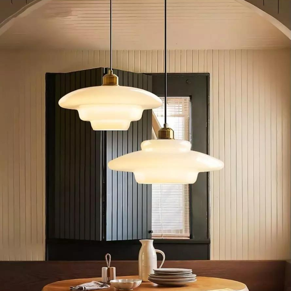 Flamora - Art Deco Pearl Pendant Lamp With Soft Ambient Glow