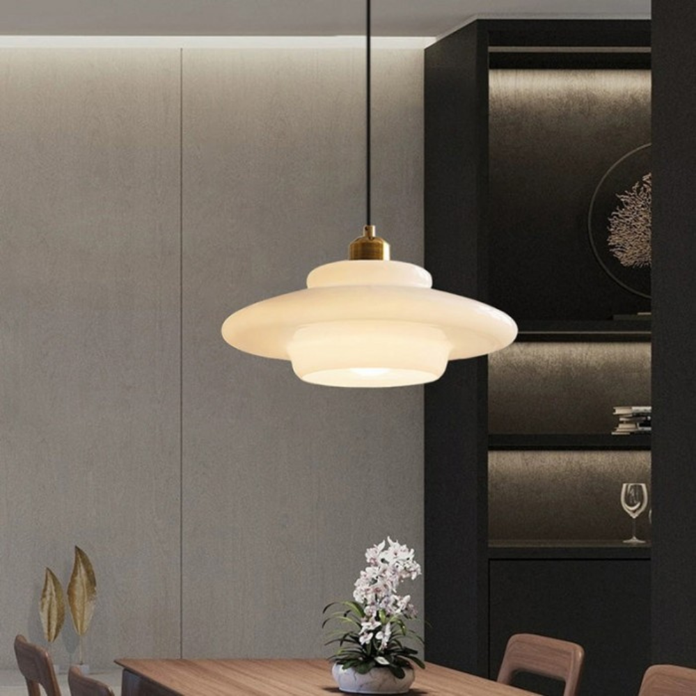 Flamora - Art Deco Pearl Pendant Lamp With Soft Ambient Glow