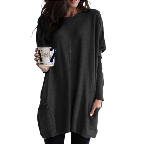 Zella - Stylish Women's Sweater with Pockets and Relaxed Fit