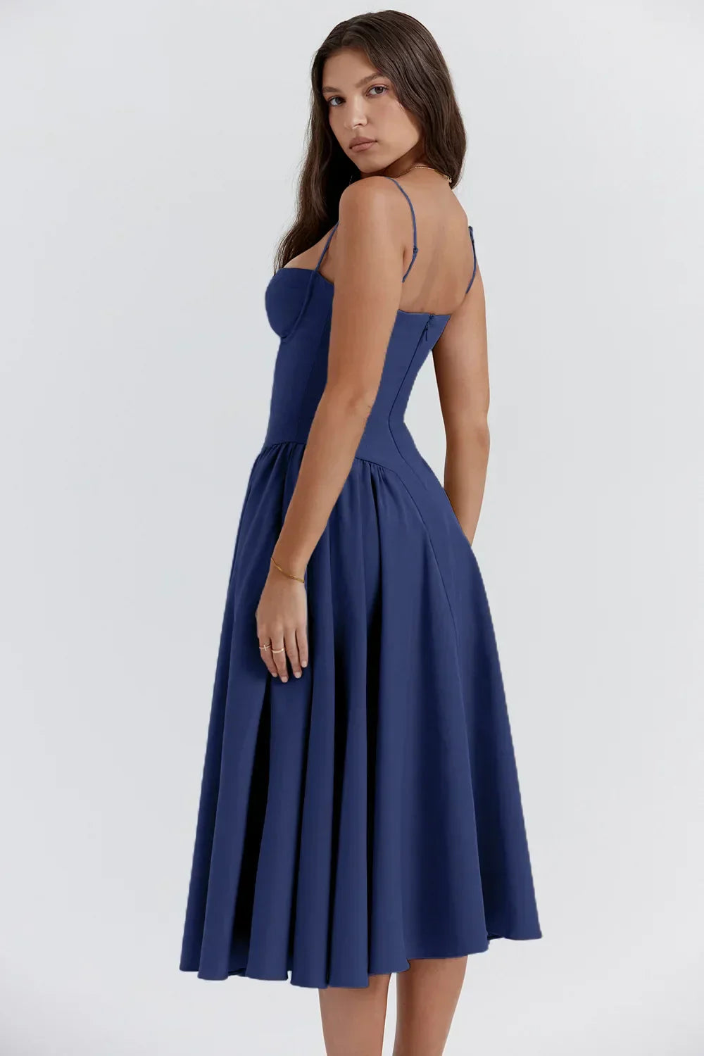 Kassidy - Stylish Women's Armless Midi Dress for Summer Outings