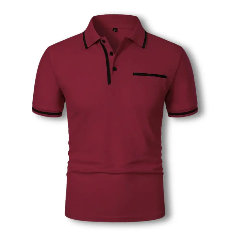 Uriel - Slim Fit Men's Polo With Contrast Trim And Pocket