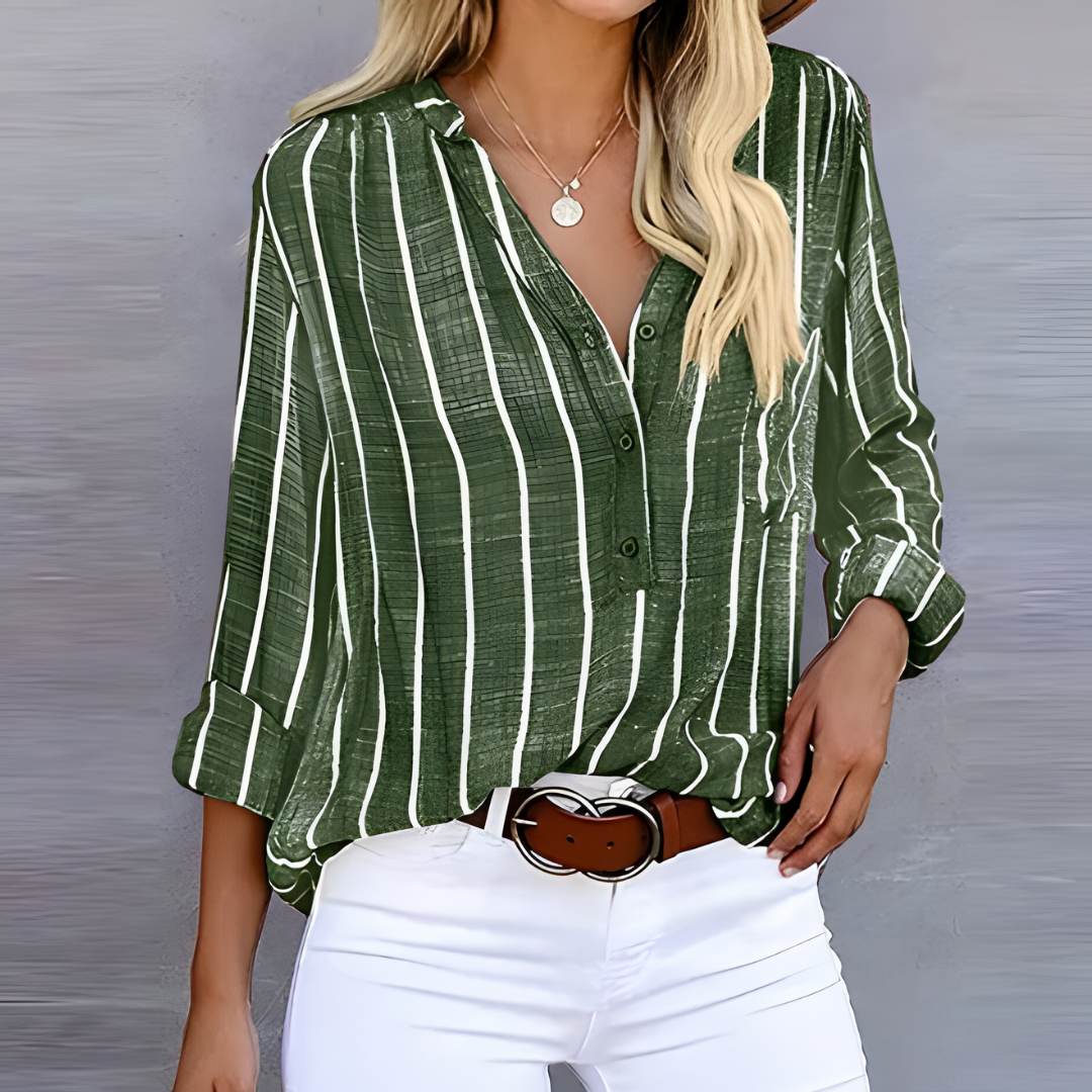 Karra - Trendy Striped Women's Blouse for Stylish Occasions