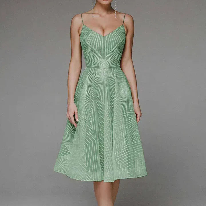 Alberta - Luxurious Women's Embroidered Soirée Dress with A-line Fit
