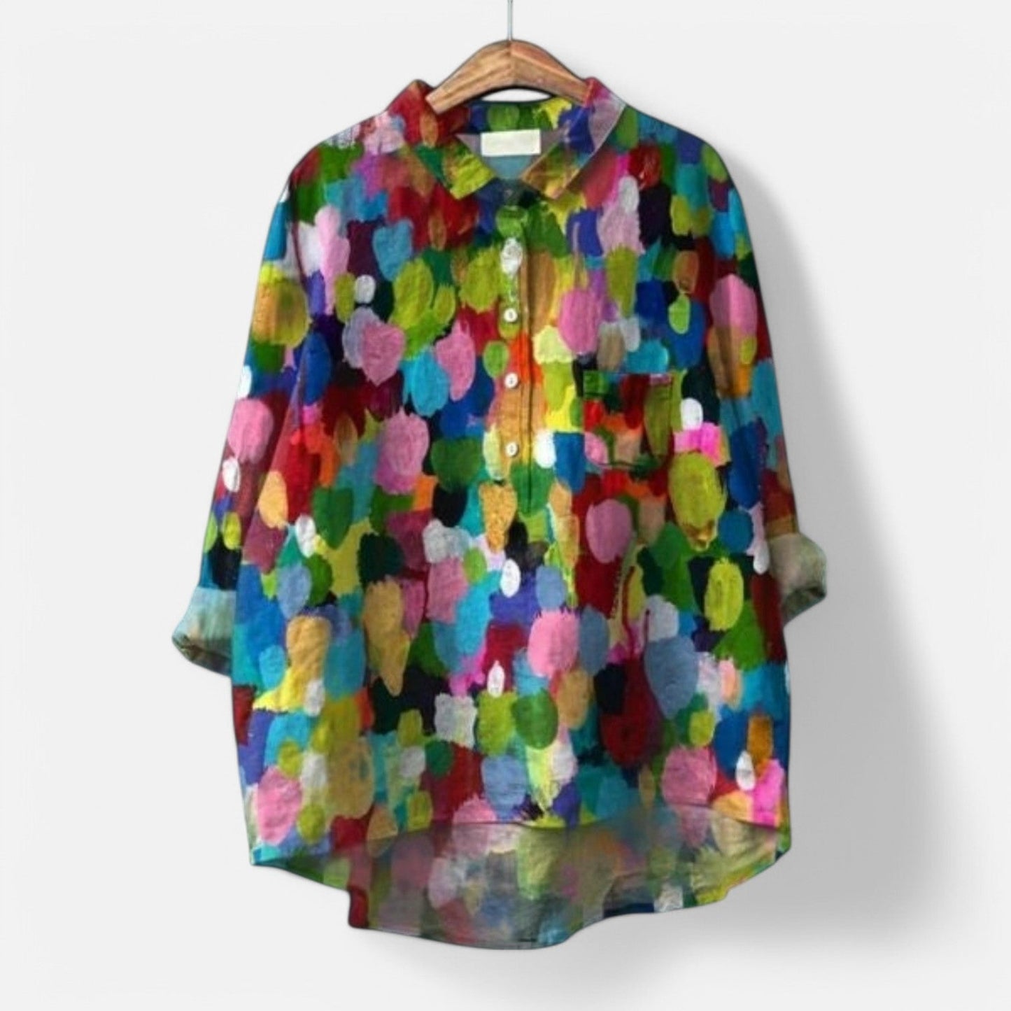 Kiara - Stylish Loose Fit Floral Blouse for Effortless Elegance