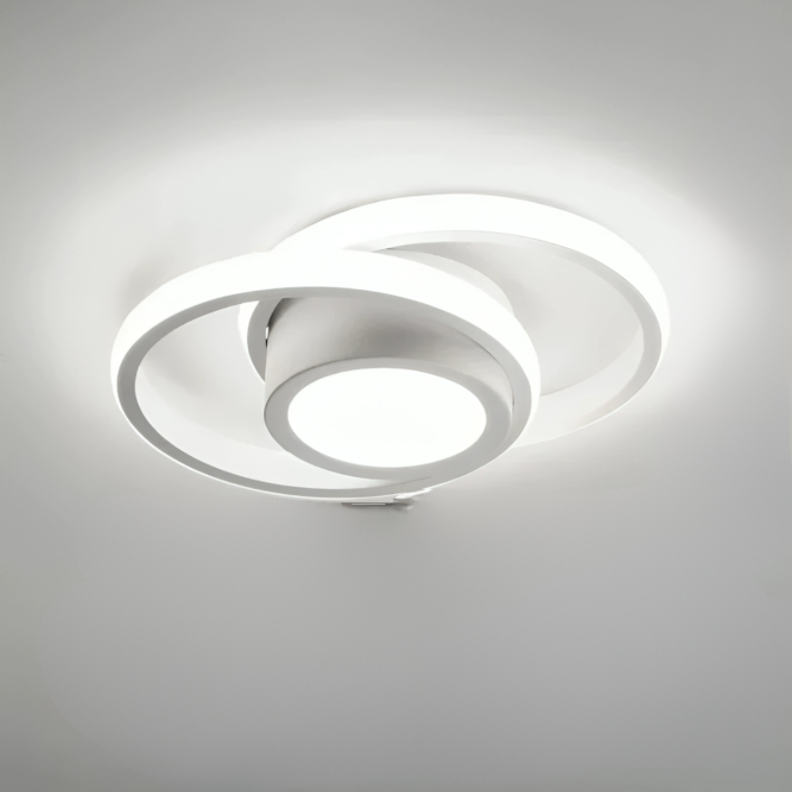 Soapore - Modern LED Ceiling Light - Creative Two Ring Design Fixture