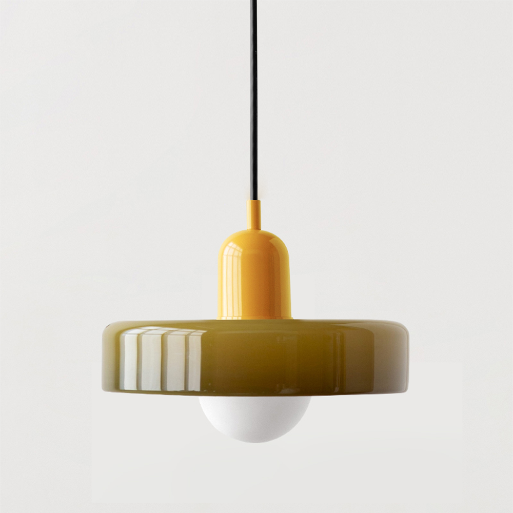 GleaMore - Bauhaus Pendant Light in Stylish Colored Glass
