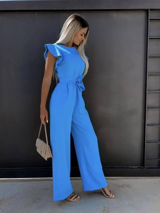 Cindy - Elegant Women's Jumpsuit With Flutter Sleeve