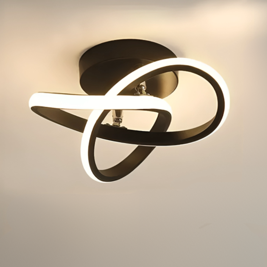 Soapore - Modern LED Ceiling Light - Creative Two Ring Design Fixture