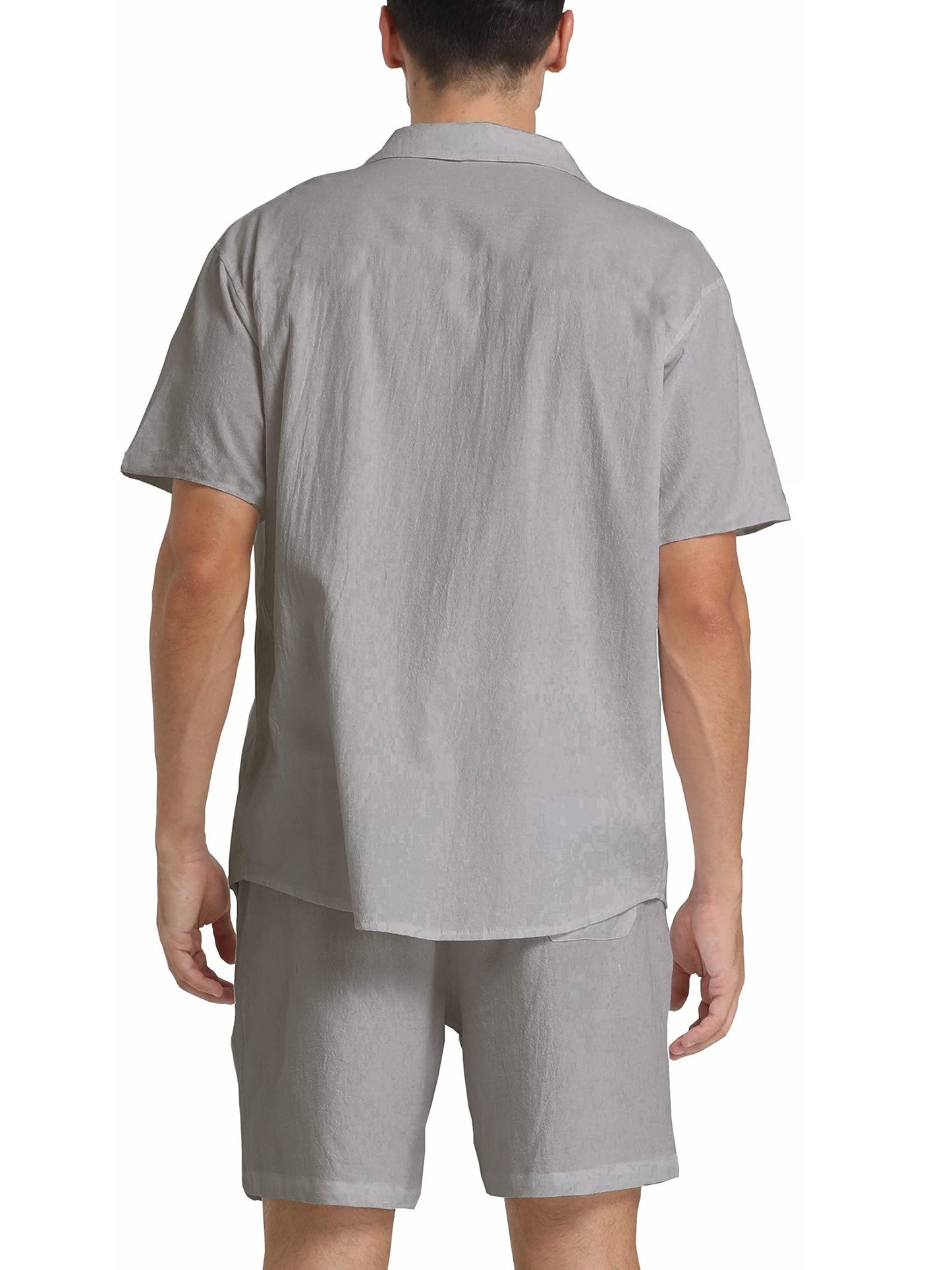 Barry - Luxurious Men's Linen Shirt and Beach Shorts Set