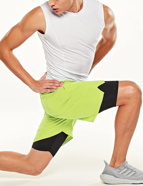Byron - Men's Gym Shorts With Phone Pocket And Liner