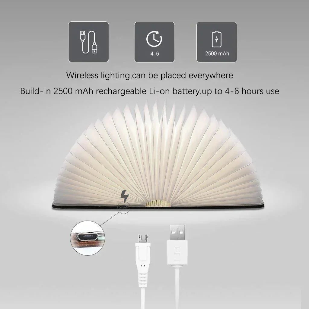 Renvia - Enchanted Book Lamp Open Pages Desk Light Warm Glow