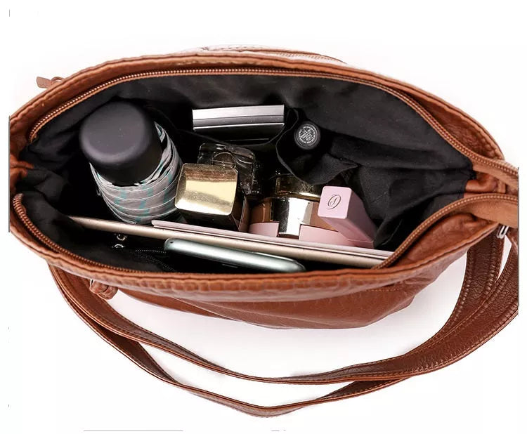 Marion - Stylish Women's Leather Shoulder Bag with Multiple Pockets