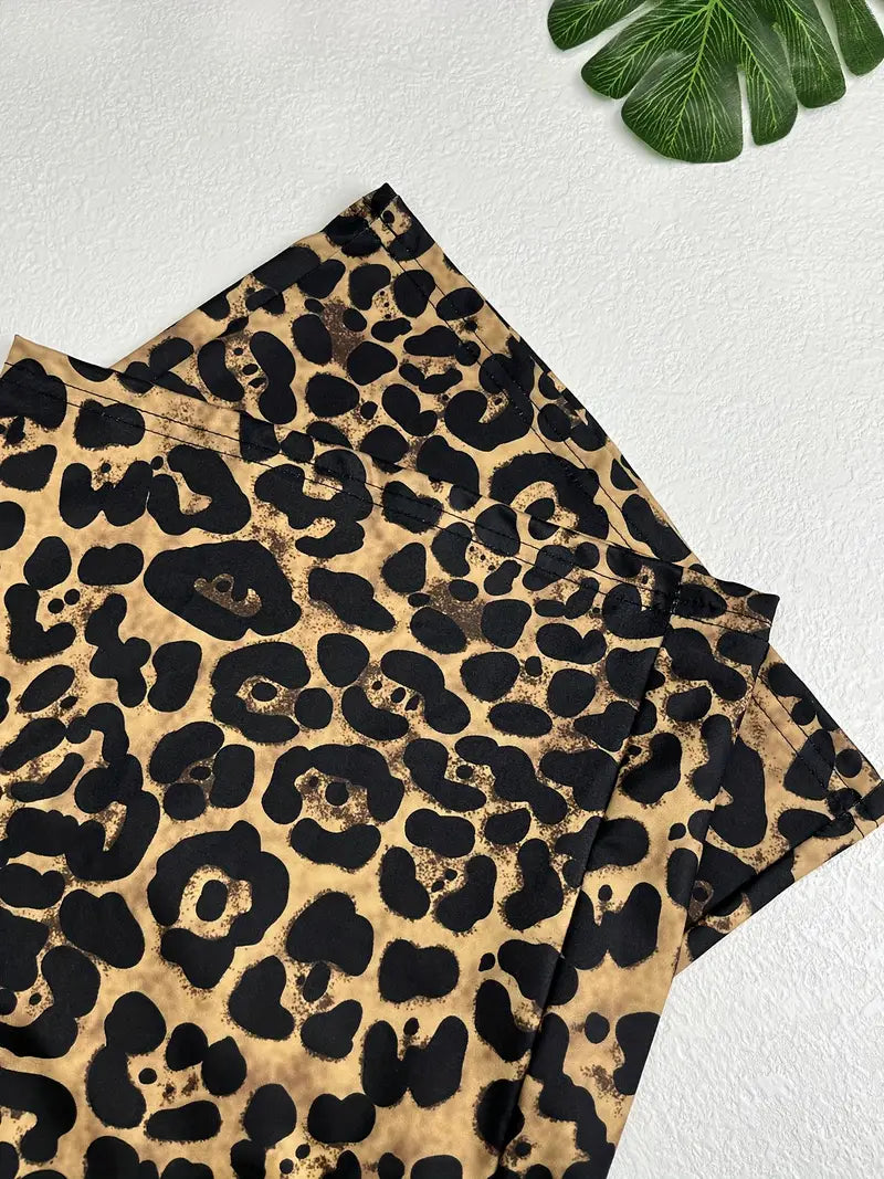 Sinead - Stylish Loose Leopard Print Trousers with Adjustable Waistband