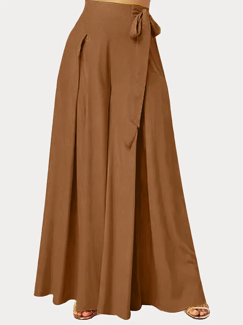 Elsinore - Trendy and Elegant Wide-leg Trousers with Adjustable Side Tie