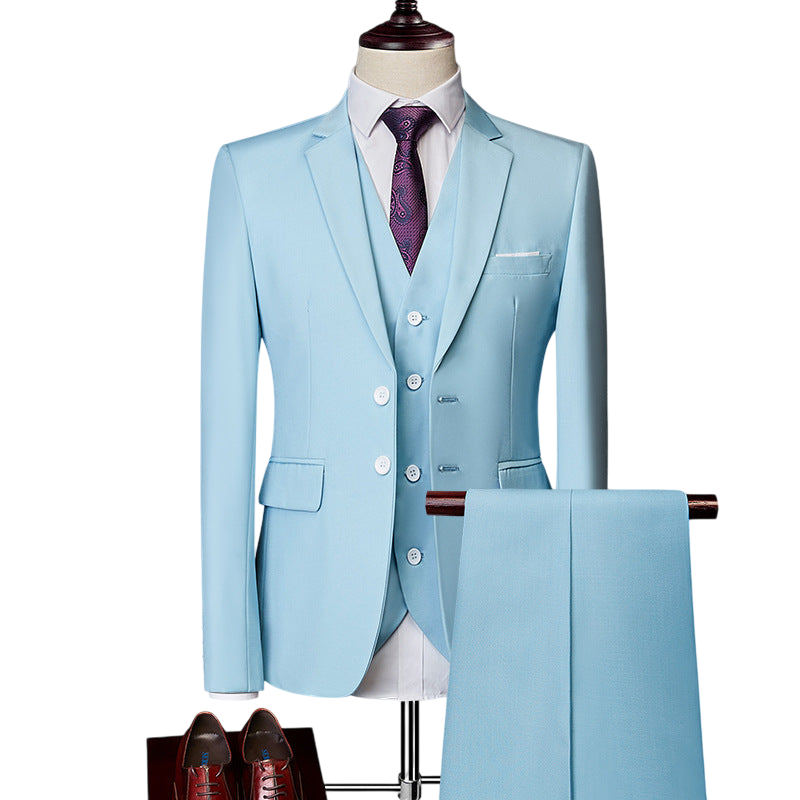Dean - Elegant 3-Piece Formal Men's Suit Set for Business and Weddings
