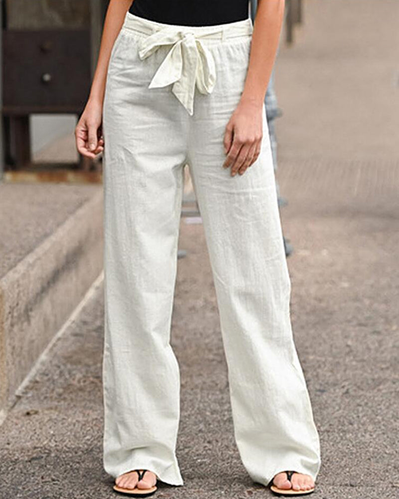 Dell - Comfortable Women's Trousers with Elastic Waistband