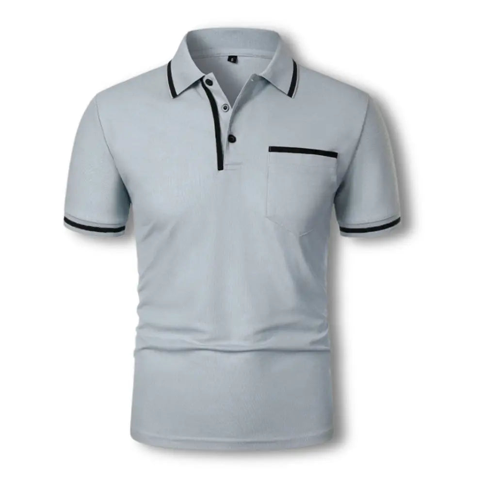 Uriel - Slim Fit Men's Polo With Contrast Trim And Pocket