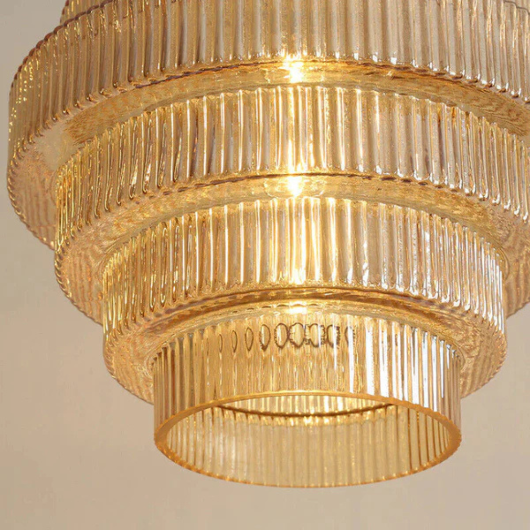 Solarae - Hebes Retro Glass Pendant Lamp Brass Elegant Living Room
