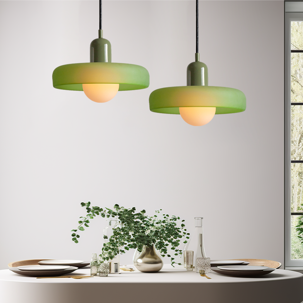 GleaMore - Bauhaus Pendant Light in Stylish Colored Glass