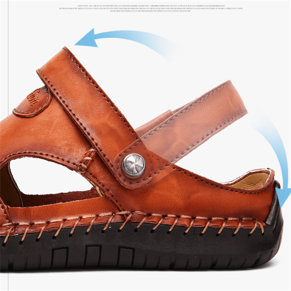 Imogen - Comfortable Orthopedic Leather Sandals with Adjustable Arch Support