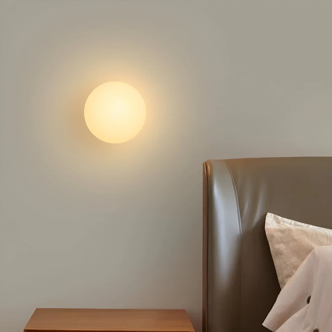 Solivra - Glass Wall Lamp Modern Diffuse Warm Light For Home