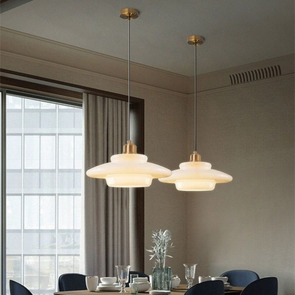 Flamora - Art Deco Pearl Pendant Lamp With Soft Ambient Glow