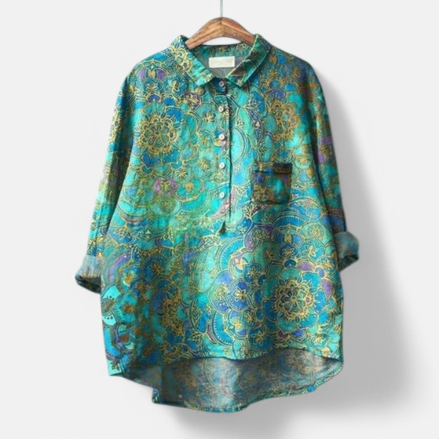 Kiara - Stylish Loose Fit Floral Blouse for Effortless Elegance