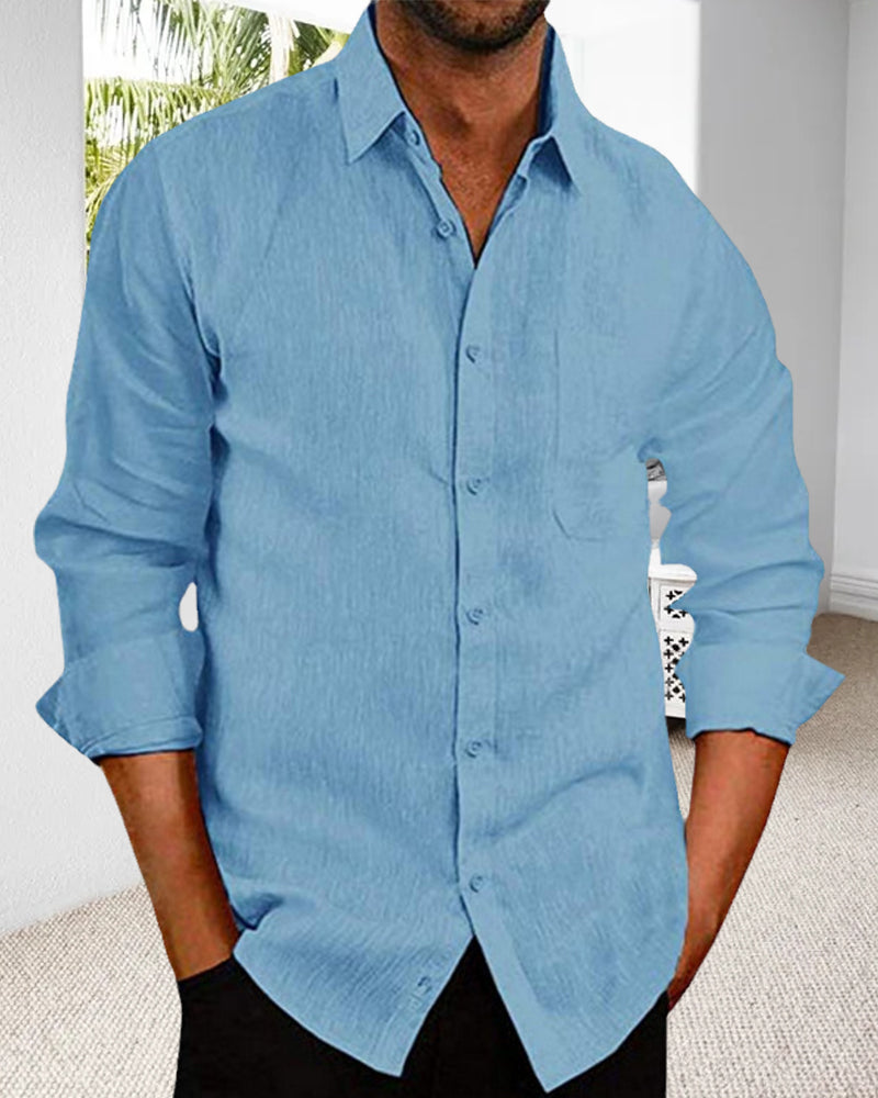 Ned - Stylish Men's Long-Sleeved Shirt for Casual Elegance