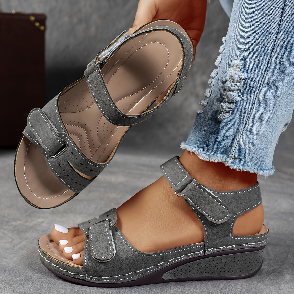 Electra - Women's Orthopedic Comfort Sandals With Straps