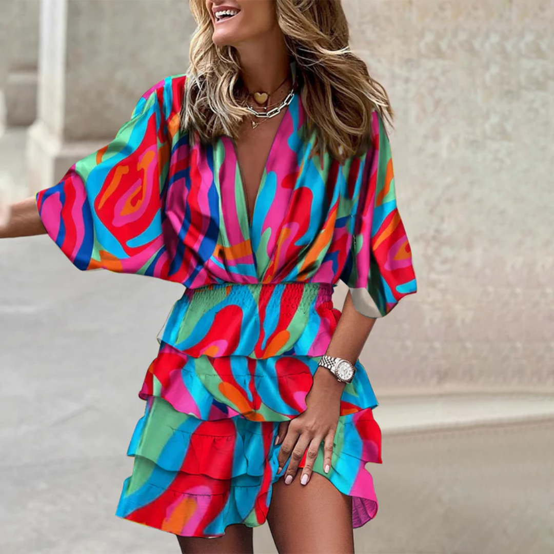 Rebekah - Vibrant Women's Mini Dress with Flirty Style