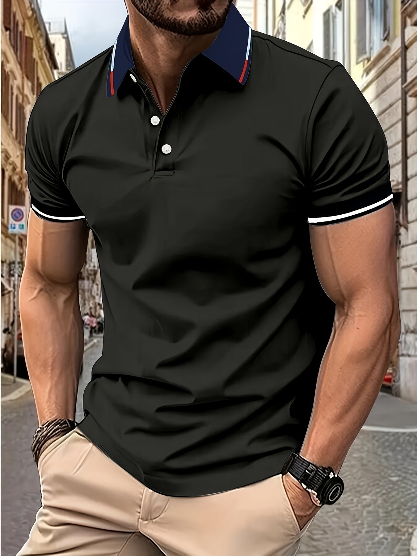 Archer - Breathable Men's Polo Shirt for Summer Elegance