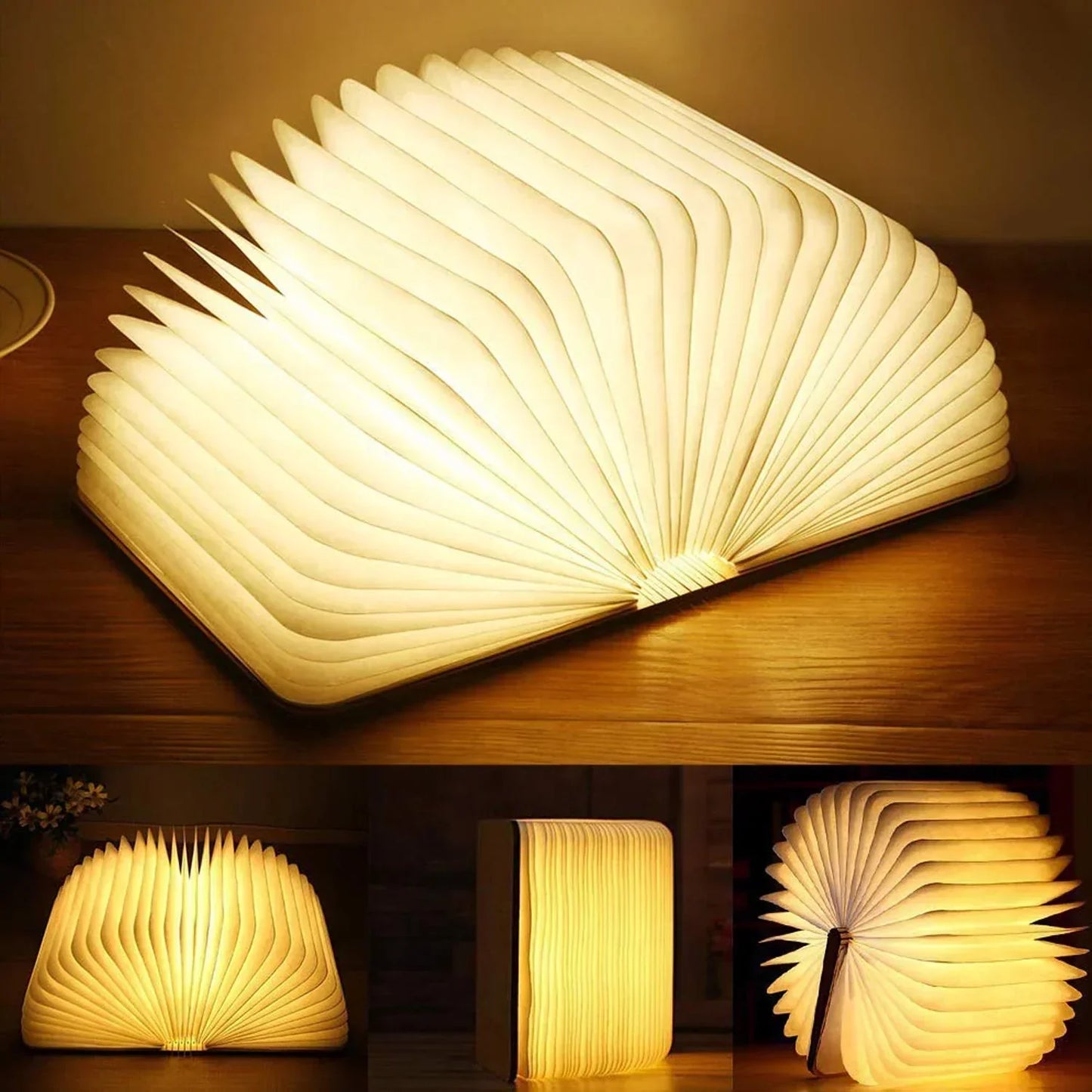 Renvia - Enchanted Book Lamp Open Pages Desk Light Warm Glow
