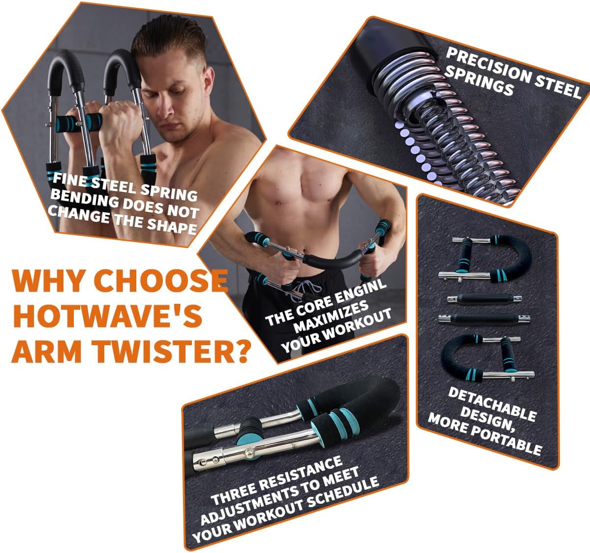 Benchora - TwisterFlex Adjustable Power Twister For Forearms Chest Gym