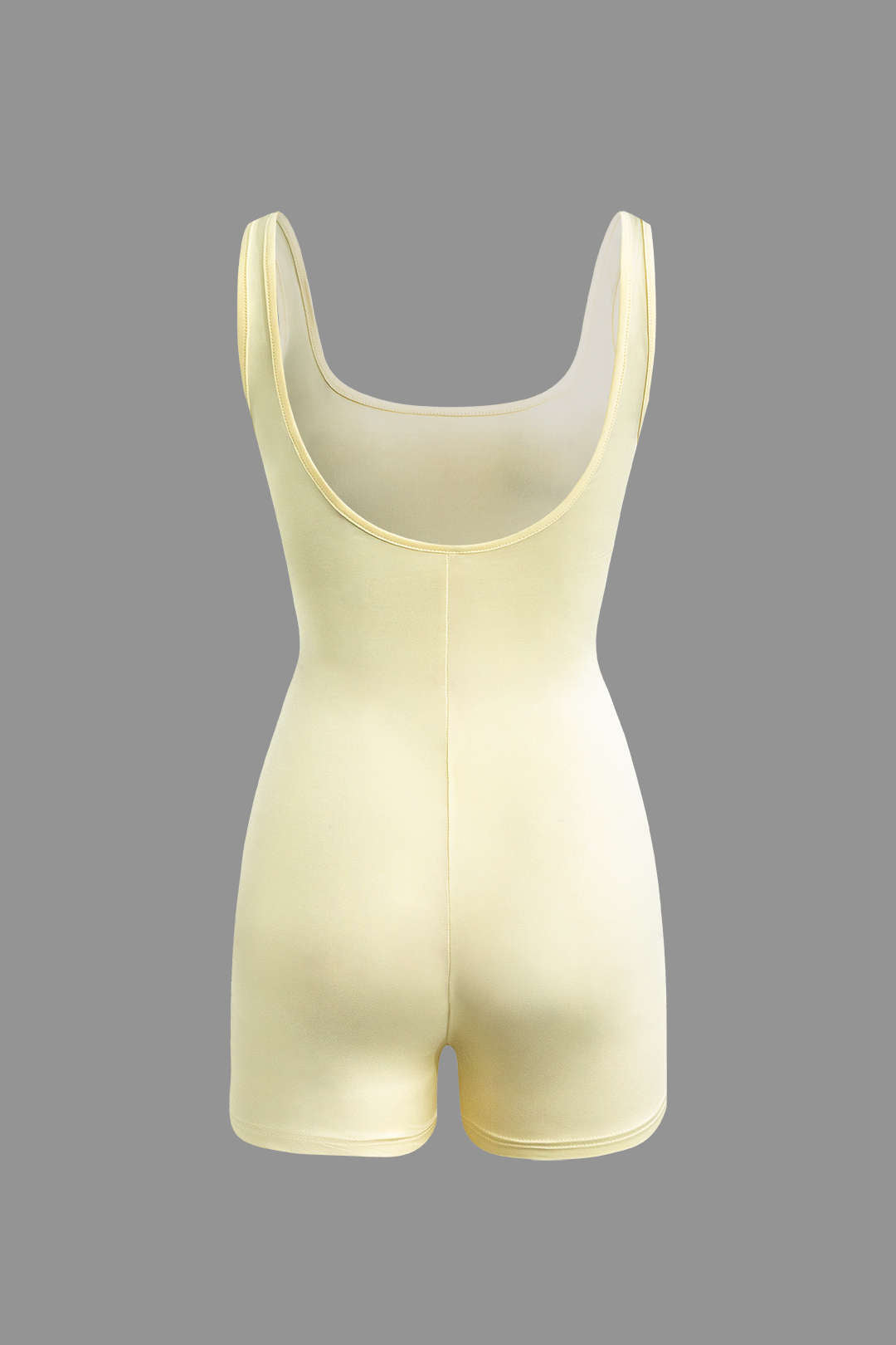 Olivette - Basic Solid Square Neck Romper for Effortless Style