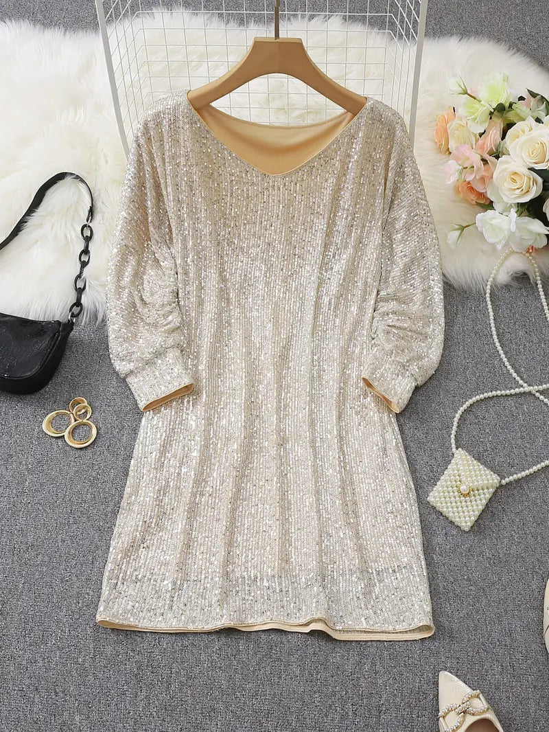 Anna - Shiny One-Shoulder Mini Dress for Stunning Occasions