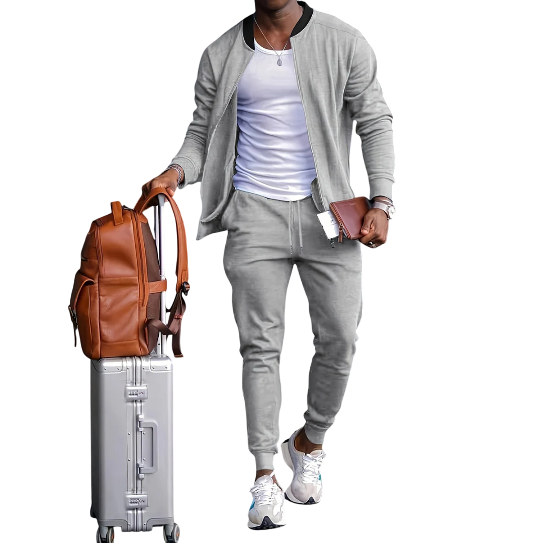 Gideon - Comfortable Men's Two-Piece Casual Set for Relaxed Days
