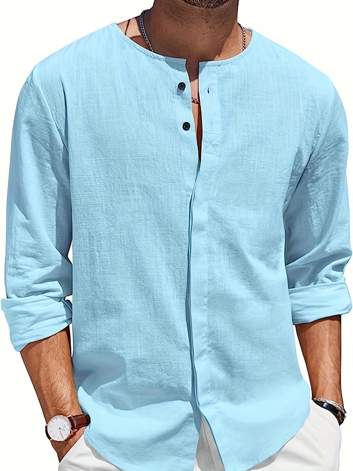 Aidan - Stylish Linen Beach Shirt for Men in Classic Colors