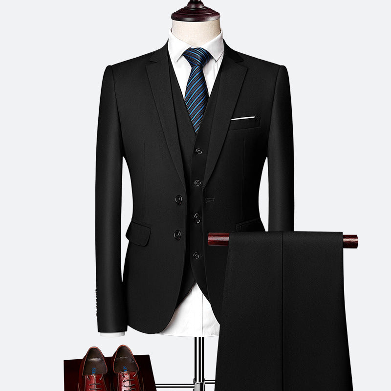 Dean - Elegant 3-Piece Formal Men's Suit Set for Business and Weddings