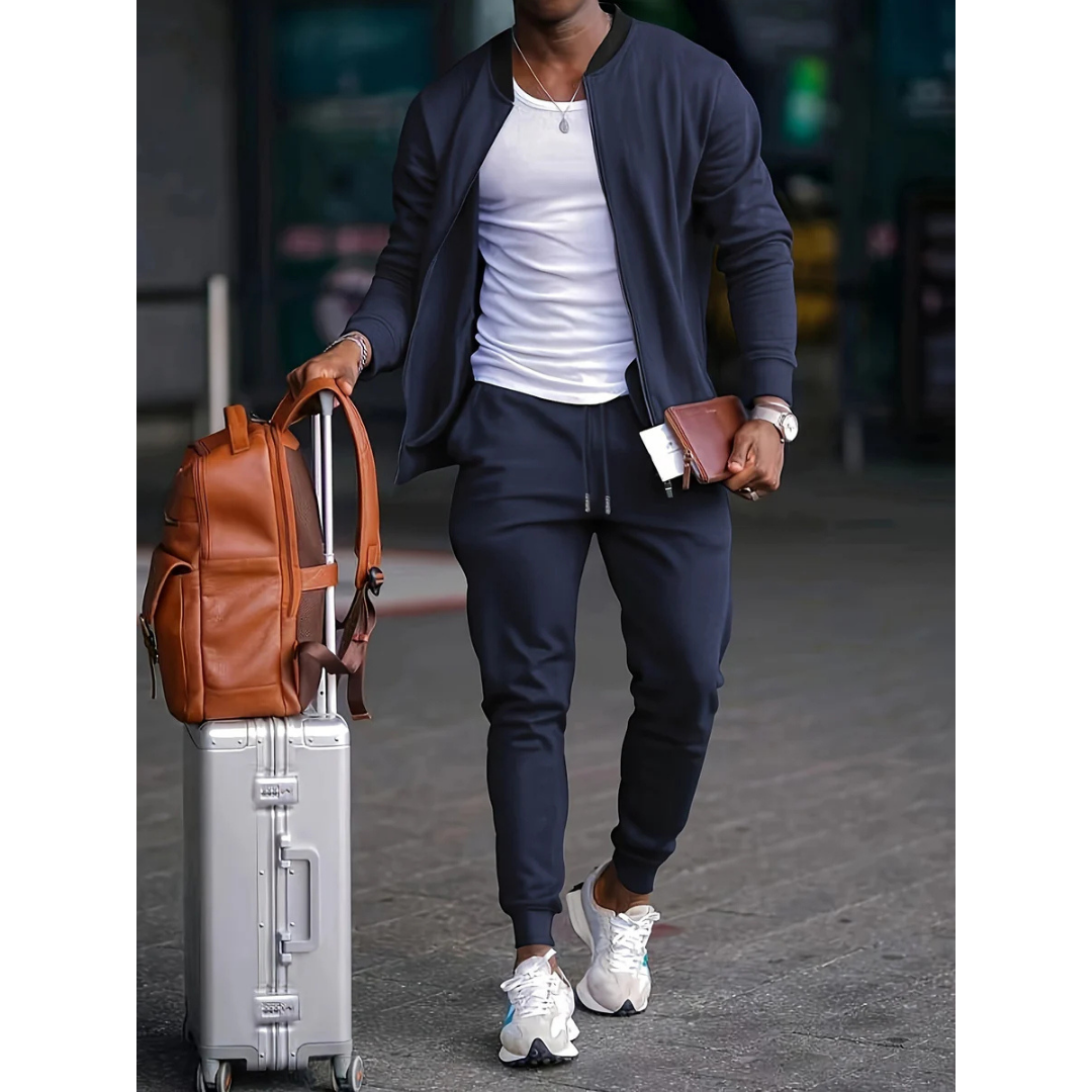 Gideon - Comfortable Men's Two-Piece Casual Set for Relaxed Days