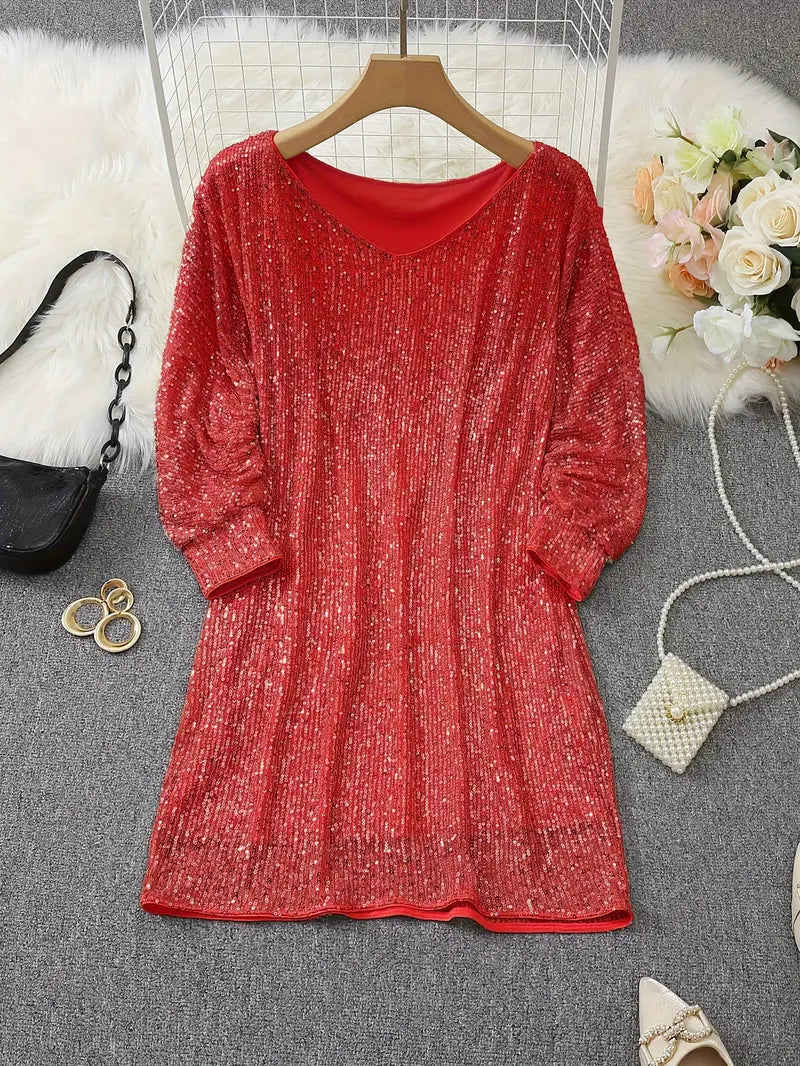 Anna - Shiny One-Shoulder Mini Dress for Stunning Occasions