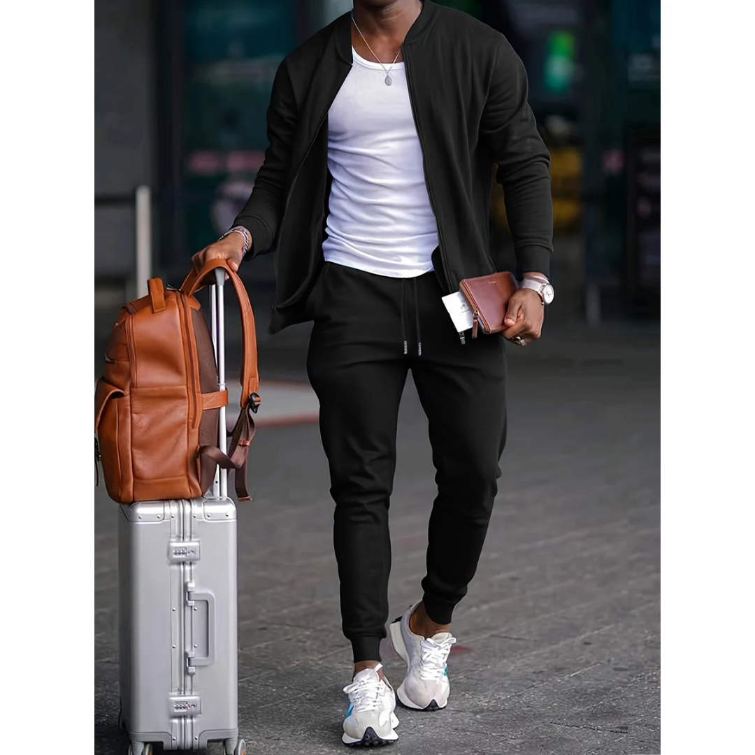 Gideon - Comfortable Men's Two-Piece Casual Set for Relaxed Days
