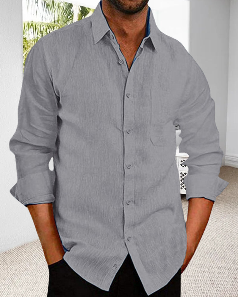 Ned - Stylish Men's Long-Sleeved Shirt for Casual Elegance