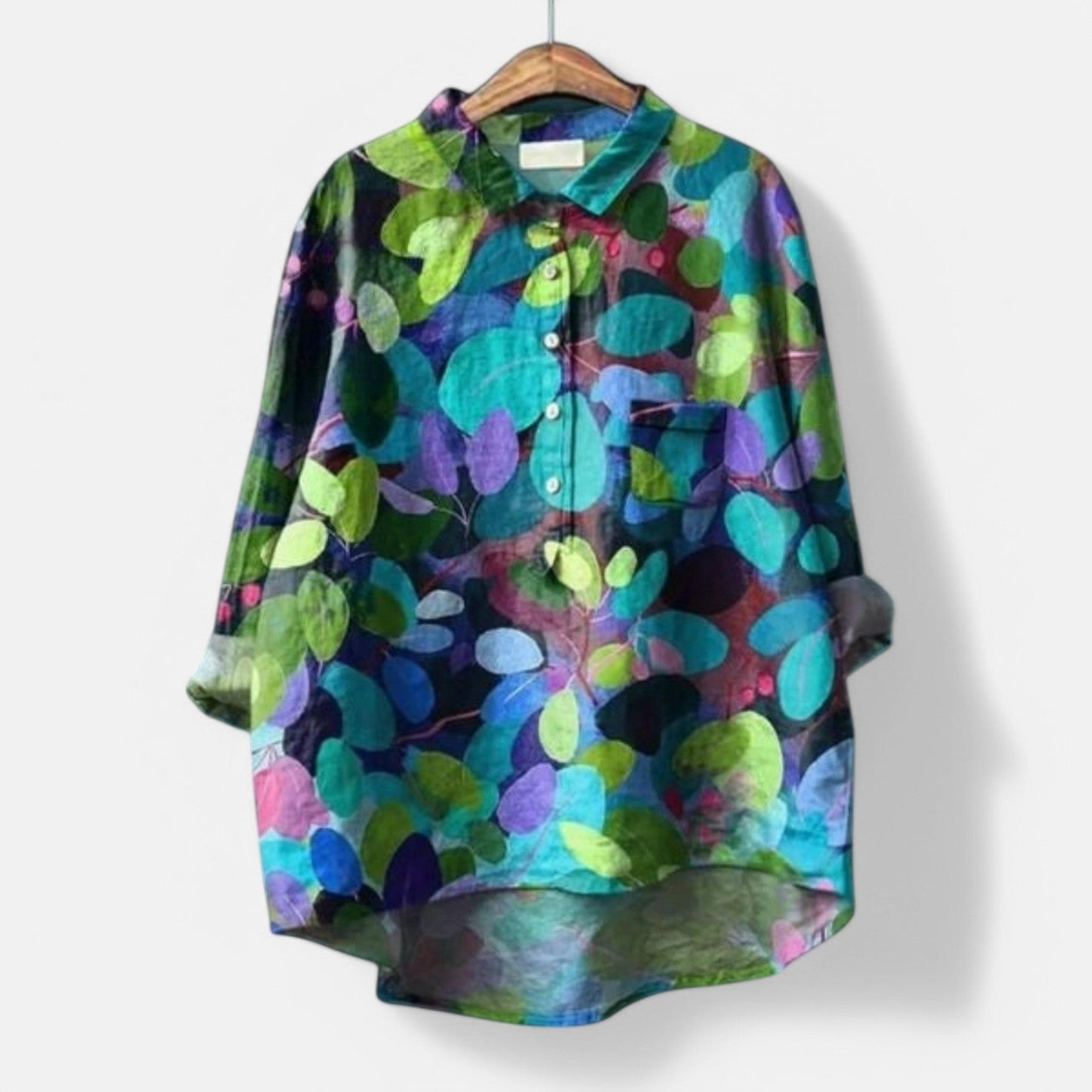 Kiara - Stylish Loose Fit Floral Blouse for Effortless Elegance